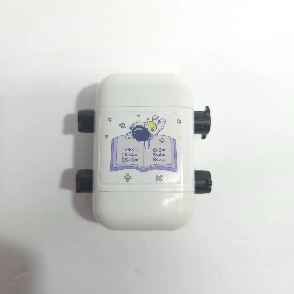 Astronaut Math Practice Roller Stamp White Plastic Rolling Wheel Learning Tool